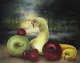Fruits on a Table, 40 x 50 cm, oil on canvas