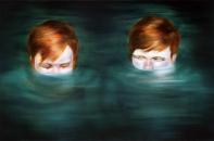 Redheads in a Lake, 2023, 60 x 90 cm, Öl auf Baumwolle